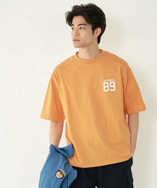 coca（coca）（コカ）の「メンズナンバリングプリントTシャツ（Tシャツ/カットソー・メンズ・ホワイト/ネイビー/オレンジ/チャコール・M/L/XL）」の6枚目の写真