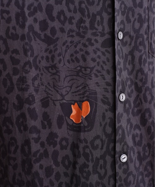 schott(ショット)の「Schott/ショット/HAWAIIAN SHIRT "LEOPARD"/ハワイアンシャツ レオパード(シャツ/ブラウス・メンズ・ブラック/オフホワイト・2XL/XL/L/M)」の9枚目の写真