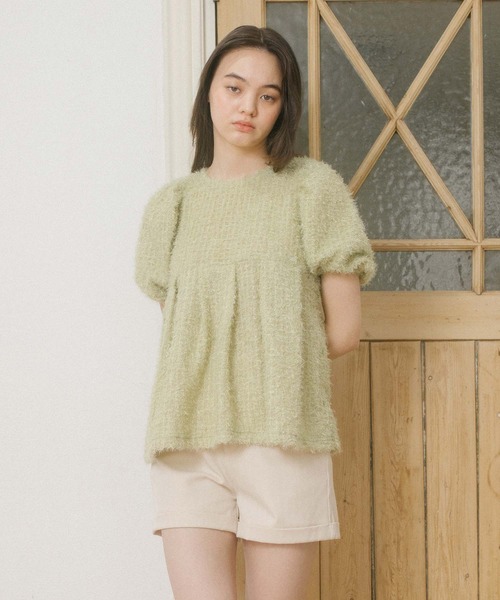 TINA：JOJUN（ティーナジョジュン）の「バックオープン ラメチュニック TINA：JOJUN（その他トップス・レディース・アイボリー/ミント・M）」の8枚目の写真
