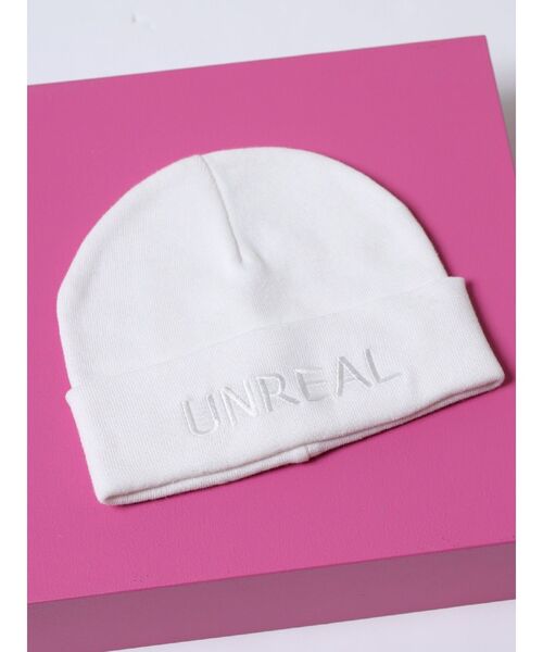 GYDA(ジェイダ)の「UNREALニットCAP(ニットキャップ/ビーニー・レディース・ブラック/オフホワイト・FREE)」の2枚目の写真