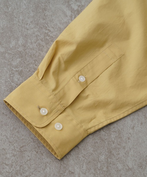 BRICK & SONS（ブリックアンドサンズ）の「リラックスバックプリーツシャツ＜オークル＞（シャツ/ブラウス・メンズ・ナチュラル・M/L/LL/S/XS）」の2枚目の写真