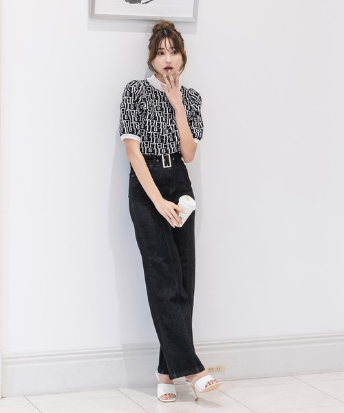 Julia Boutique(ジュリアブティック)の「スクエアトゥクロコ調サンダル/23076(サンダル・レディース・ブラック/ホワイト/ピンク/ベージュ・LL/M/3L/S/L)」の8枚目の写真