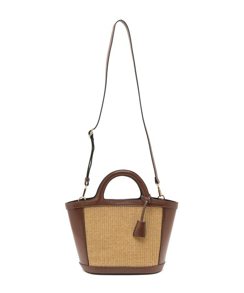 VIS（ビス）の「【2WAY】クリテハンドル雑材トートバッグ（かごバッグ・レディース・オフホワイト/ブラック/ダークブラウン・FREE）」の7枚目の写真