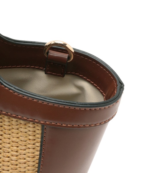 VIS（ビス）の「【2WAY】クリテハンドル雑材トートバッグ（かごバッグ・レディース・オフホワイト/ブラック/ダークブラウン・FREE）」の9枚目の写真