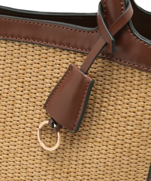 VIS（ビス）の「【2WAY】クリテハンドル雑材トートバッグ（かごバッグ・レディース・オフホワイト/ブラック/ダークブラウン・FREE）」の11枚目の写真