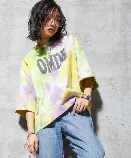 GEVS.(ジェイヴィス)の「<大きいサイズ> 綿100%ムラ染ロゴプリントTシャツ GEVS.(Tシャツ/カットソー・レディース・ブラック系/パープル系・4L/LL/3L/L/5L)」の5枚目の写真