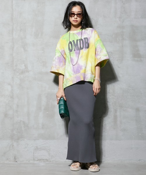 GEVS.(ジェイヴィス)の「<大きいサイズ> 綿100%ムラ染ロゴプリントTシャツ GEVS.(Tシャツ/カットソー・レディース・ブラック系/パープル系・4L/LL/3L/L/5L)」の13枚目の写真