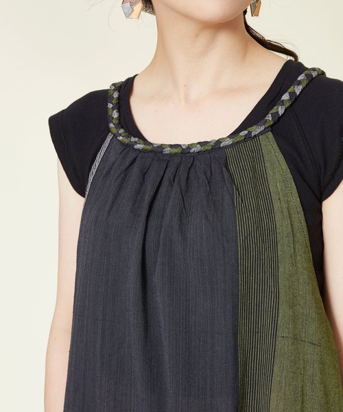 チャイハネ（チャイハネ）の「【チャイハネ】カラパナストライプキャミワンピース（ワンピース・レディース・ブラック/ブルー/カーキ/オレンジ/ホワイト・FREE）」の21枚目の写真