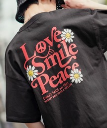 SMILEY FACE | 【Smiliey Face】プリント＆ワッペン刺繍 半袖Tシャツ(Tシャツ/カットソー)