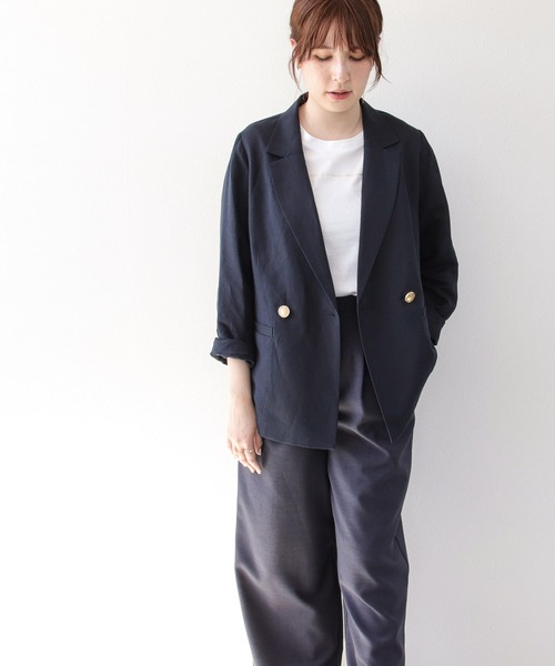 【良品】セットアップトッカ ワンピース ノーカラージャケットネイビー 0 TOCCA トッカ ノーカラージャケット ワンピース セットアップ