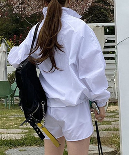 DAY CLOSET（デイ クローゼット）の「レディース アノラックセットアップ 上下2点セット（ブルゾン・レディース・カーキ/ピンク/ブラック/イエロー/ホワイト・ONE SIZE）」の16枚目の写真