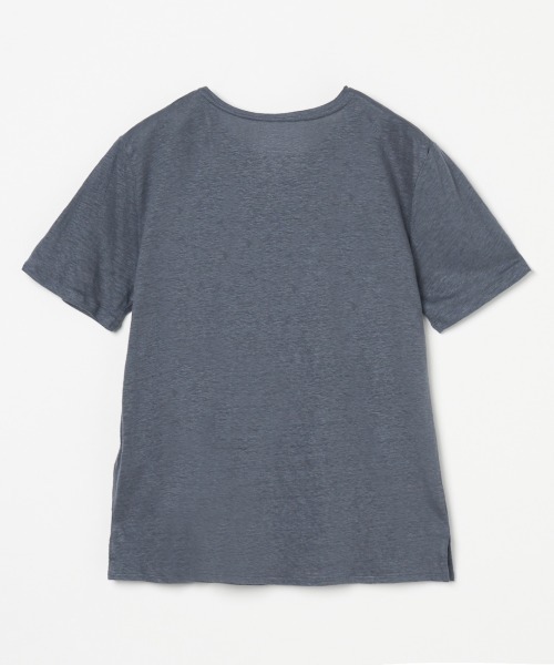 MAJESTIC FILATURES(マジェスティックフィラチュール)の「MAJESTIC FILATURES:LINEN ELASTHANNE SS(Tシャツ/カットソー・レディース・ホワイト/グレー・1)」の5枚目の写真