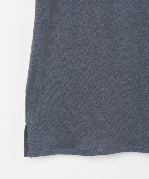MAJESTIC FILATURES(マジェスティックフィラチュール)の「MAJESTIC FILATURES:LINEN ELASTHANNE SS(Tシャツ/カットソー・レディース・ホワイト/グレー・1)」の8枚目の写真