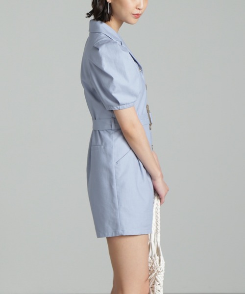 FREE'S MART（フリーズマート）の「◆ショートコンビネゾン（サロペット/オーバーオール・レディース・ベージュ/ブルー・SMALL/MEDIUM）」の16枚目の写真