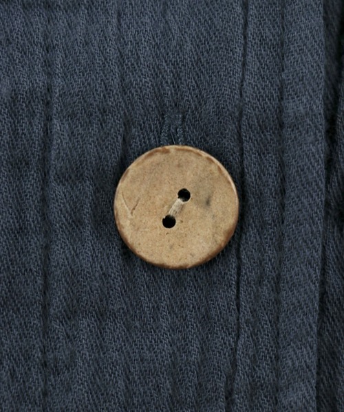 ALEXIA STAM（アリシアスタン）の「Cozy Cotton Gauze Shirt / コットンガーゼシャツ（シャツ/ブラウス・レディース・ホワイト/チャコールグレー・FREE）」の6枚目の写真