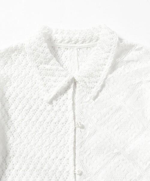Ray BEAMS（レイビームス）の「Ray BEAMS / パッチワーク レース シャツ（シャツ/ブラウス・レディース・ブラック/ホワイト・ONE SIZE）」の10枚目の写真