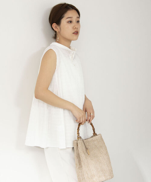 NOLLEY’S（ノーリーズ）の「2WAYリボンティアードブラウス（シャツ/ブラウス・レディース・ホワイト/ブラック/キャメル・38）」の21枚目の写真