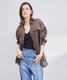 ROPE' | 【追加生産決定】ラミーフラップポケットシアーシャツ/一部カラーセットアップ対応(シャツ/ブラウス)