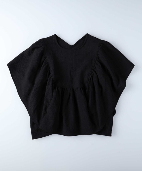 HONEYSUCKLE ROSE（ハニーサックルローズ）の「【接触冷感】【HONEYSUCKLE ROSE】サラサラバタフライシャツ（シャツ/ブラウス・レディース・ホワイト/ブラック・M/L）」の13枚目の写真