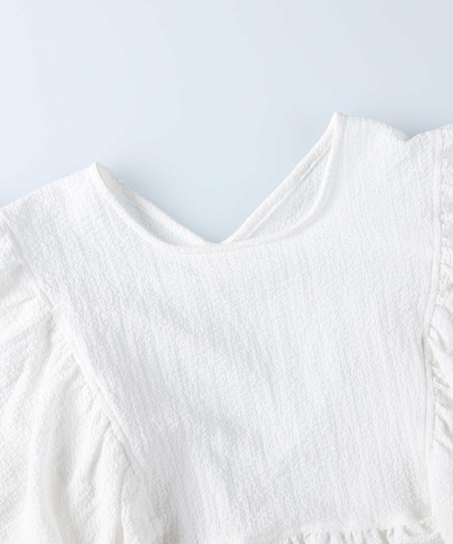 HONEYSUCKLE ROSE（ハニーサックルローズ）の「【接触冷感】【HONEYSUCKLE ROSE】サラサラバタフライシャツ（シャツ/ブラウス・レディース・ホワイト/ブラック・M/L）」の15枚目の写真