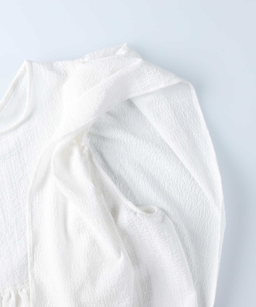 HONEYSUCKLE ROSE（ハニーサックルローズ）の「【接触冷感】【HONEYSUCKLE ROSE】サラサラバタフライシャツ（シャツ/ブラウス・レディース・ホワイト/ブラック・M/L）」の17枚目の写真