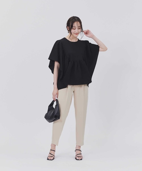 HONEYSUCKLE ROSE（ハニーサックルローズ）の「【接触冷感】【HONEYSUCKLE ROSE】サラサラバタフライシャツ（シャツ/ブラウス・レディース・ホワイト/ブラック・M/L）」の10枚目の写真