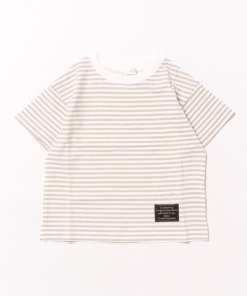 b・ROOM（ビールーム）の「【型崩れしないやわらかコットン】プリントボーダードロップＴシャツ（Tシャツ/カットソー・キッズ・サックスブルー/ブラック/レッド/モスグリーン/ベージュ/マスタード・100cm/110cm/120cm/130cm/140cm/150cm）」の20枚目の写真