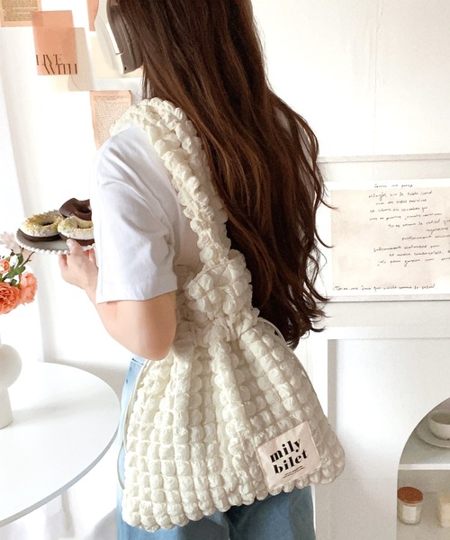 セール】【mily bilet】愛らしさNo.1！ポップコーン2way巾着トート