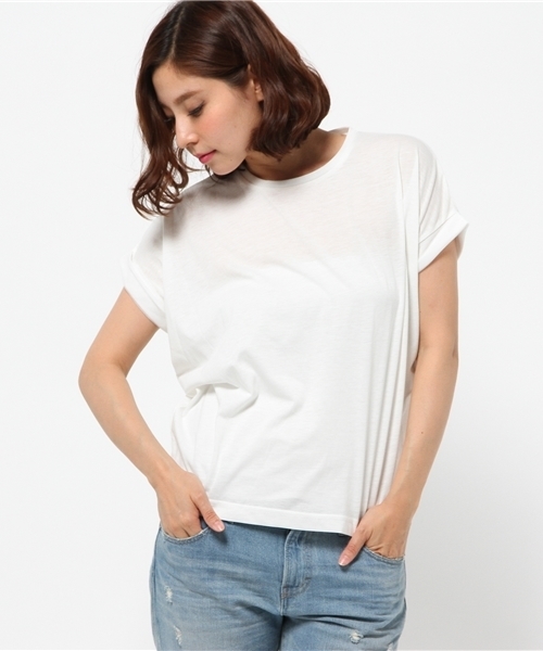 OUTLET(アウトレット)の「【CIAOPANIC TYPY】チュールレースポケットT(Tシャツ/カットソー・レディース・ネイビー/ホワイト・FREE)」の2枚目の写真