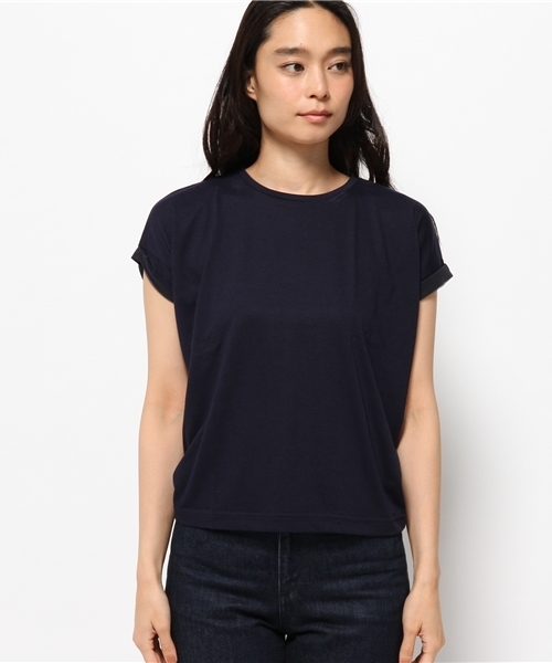 OUTLET(アウトレット)の「【CIAOPANIC TYPY】チュールレースポケットT(Tシャツ/カットソー・レディース・ネイビー/ホワイト・FREE)」の3枚目の写真