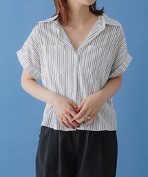 ストライプルーズシャツ