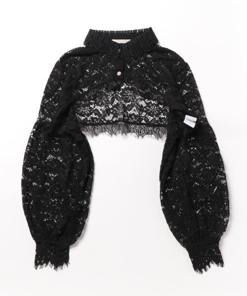 frunco(フランコ)の「lace cropped tops(その他トップス・レディース・ブラック/ホワイト・FREE)」の10枚目の写真