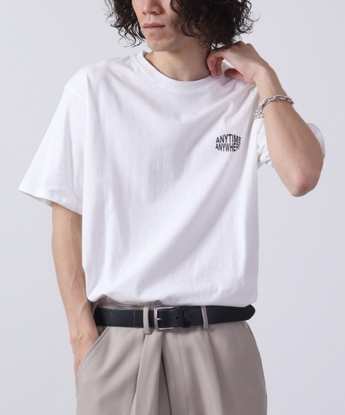 FUNALIVE（ファンアライブ）の「アメカジ半袖プリントTシャツ（Tシャツ/カットソー・メンズ・ブラック系/ダークグレー/ネイビー/ベージュ/ブラック系1/グリーン系/ホワイト系/ホワイト系2/サックスブルー/ホワイト系5/ブラック系2/グレー系/ネイビー系/ブラック系3/ネイビー系1/チャコール/ホワイト系1/ホワイト/ホワイト系6/ホワイト系3/グリーン系1/ブラック/オレンジ/ホワイト系4/グリーン/杢グレー/ラベンダー/ミント/グリーン系2/チャコールグレー/ベージュ系1/ベージュ系・XL/M/L）」の4枚目の写真
