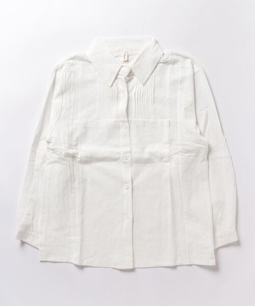 BLANC FICELLE（ブランフィセル）の「デザインシャツ（シャツ/ブラウス・レディース・ブルー/ホワイト/ブラック・M/L/XL/XX-LARGE）」の4枚目の写真