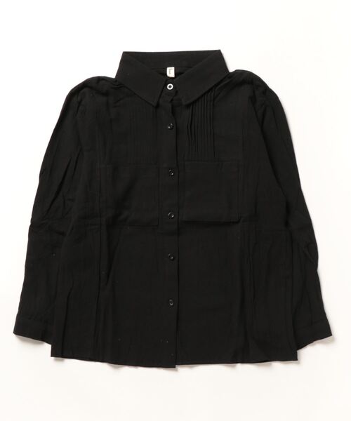 BLANC FICELLE（ブランフィセル）の「デザインシャツ（シャツ/ブラウス・レディース・ブルー/ホワイト/ブラック・M/L/XL/XX-LARGE）」の5枚目の写真