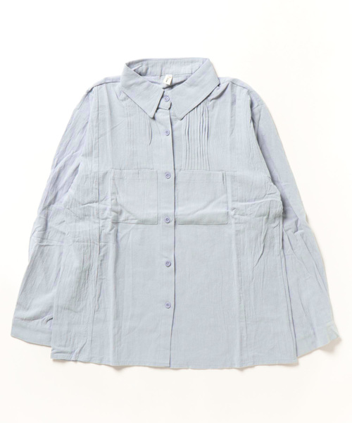 BLANC FICELLE（ブランフィセル）の「デザインシャツ（シャツ/ブラウス・レディース・ブルー/ホワイト/ブラック・M/L/XL/XX-LARGE）」の6枚目の写真