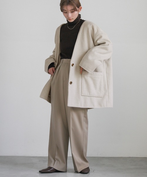 select MOCA（セレクトモカ）の「ノーカラーポケットデザインアウター