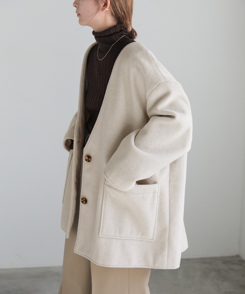 select MOCA（セレクトモカ）の「ノーカラーポケットデザインアウター