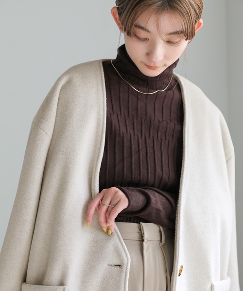 select MOCA（セレクトモカ）の「ノーカラーポケットデザインアウター