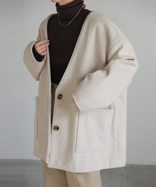 select MOCA（セレクトモカ）の「ノーカラーポケットデザインアウター