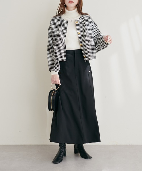 natural couture(ナチュラルクチュール)の「リベットややフレアスカート(スカート・レディース・ベージュ/ブラック/ブラウン/ブルー・FREE)」の9枚目の写真