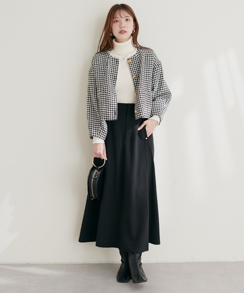 natural couture(ナチュラルクチュール)の「リベットややフレアスカート(スカート・レディース・ベージュ/ブラック/ブラウン/ブルー・FREE)」の10枚目の写真