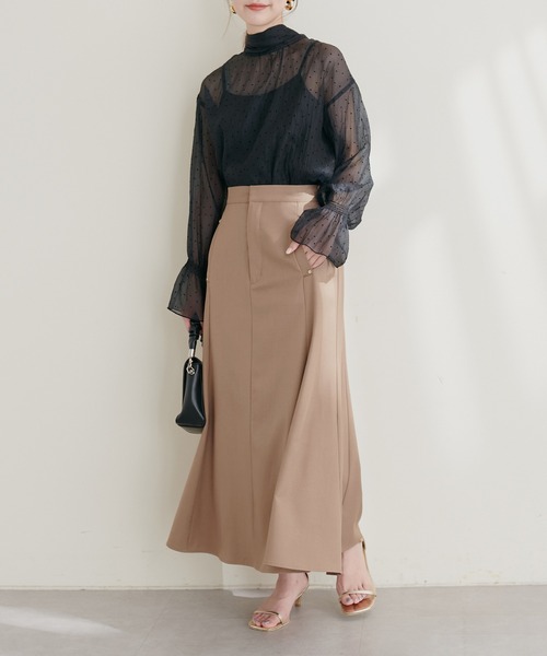 natural couture(ナチュラルクチュール)の「リベットややフレアスカート(スカート・レディース・ベージュ/ブラック/ブラウン/ブルー・FREE)」の17枚目の写真