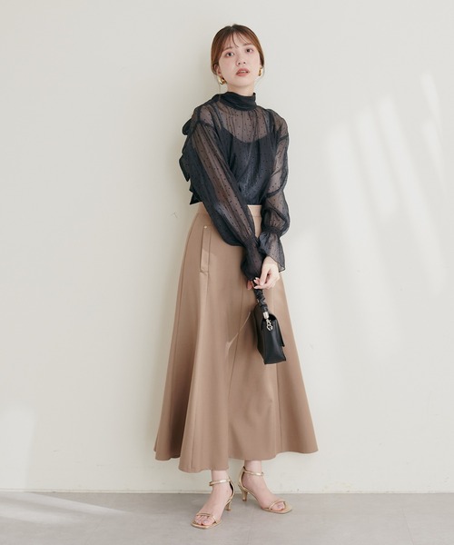 natural couture(ナチュラルクチュール)の「リベットややフレアスカート(スカート・レディース・ベージュ/ブラック/ブラウン/ブルー・FREE)」の18枚目の写真
