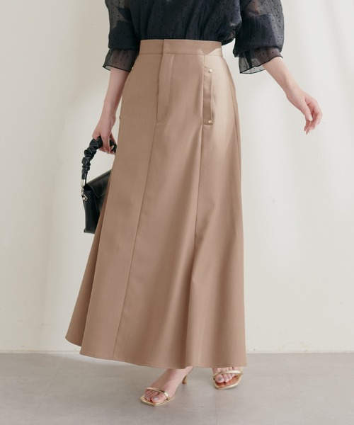 natural couture(ナチュラルクチュール)の「リベットややフレアスカート(スカート・レディース・ベージュ/ブラック/ブラウン/ブルー・FREE)」の16枚目の写真