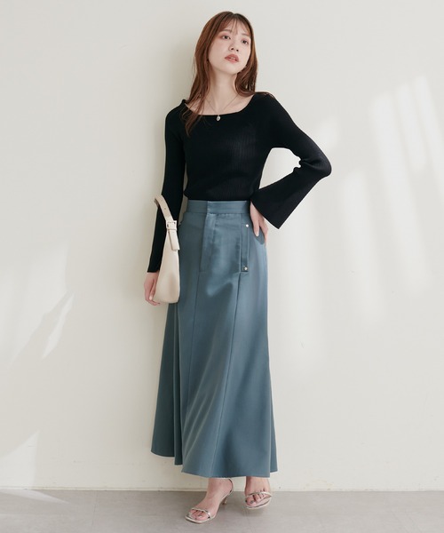 natural couture(ナチュラルクチュール)の「リベットややフレアスカート(スカート・レディース・ベージュ/ブラック/ブラウン/ブルー・FREE)」の22枚目の写真