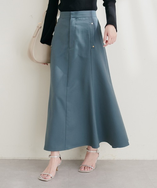natural couture(ナチュラルクチュール)の「リベットややフレアスカート(スカート・レディース・ベージュ/ブラック/ブラウン/ブルー・FREE)」の19枚目の写真