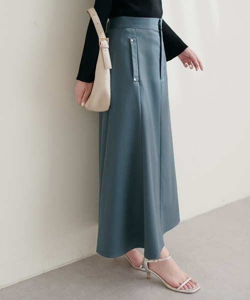 natural couture(ナチュラルクチュール)の「リベットややフレアスカート(スカート・レディース・ベージュ/ブラック/ブラウン/ブルー・FREE)」の20枚目の写真