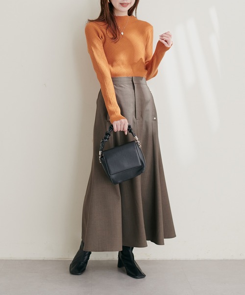 natural couture(ナチュラルクチュール)の「リベットややフレアスカート(スカート・レディース・ベージュ/ブラック/ブラウン/ブルー・FREE)」の13枚目の写真