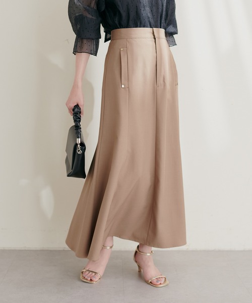 natural couture(ナチュラルクチュール)の「リベットややフレアスカート(スカート・レディース・ベージュ/ブラック/ブラウン/ブルー・FREE)」の15枚目の写真
